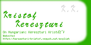 kristof kereszturi business card